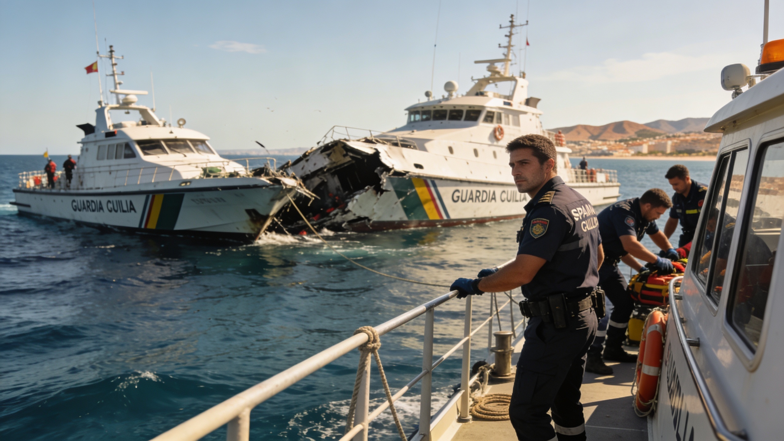 Accidente mortal en el mar: colisión de lanchas de la Guardia Civil a 80 millas de la costa Español.News