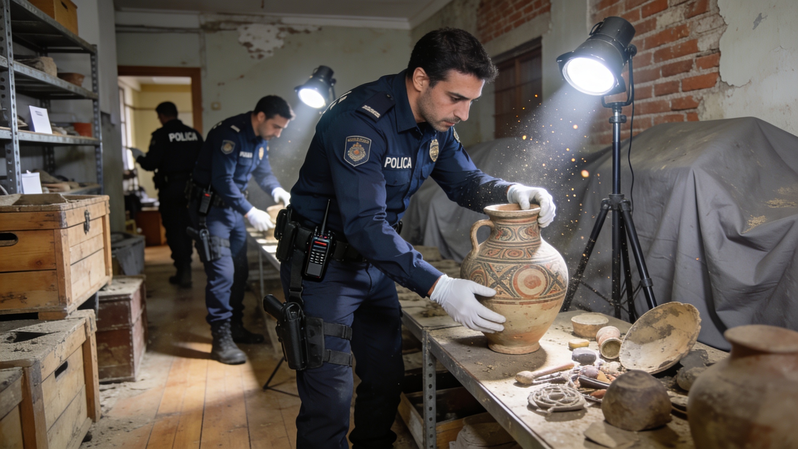 La policía halla un arsenal secreto y una colección de antigüedades en un barrio residencial de Gijón Español.News