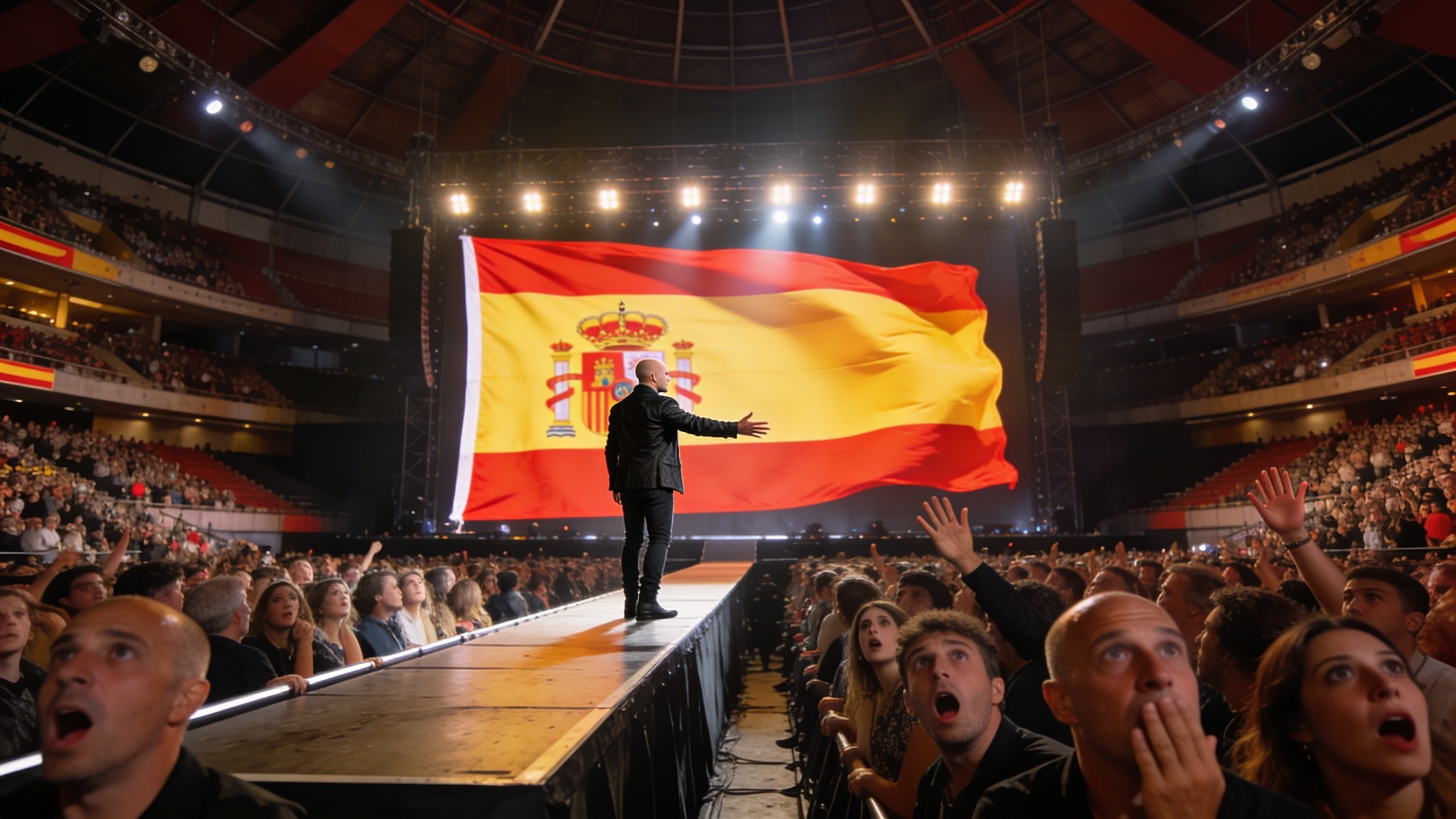 La bandera de España en el concierto de Eros Ramazzotti en Barcelona generó reacciones encontradas Español.News