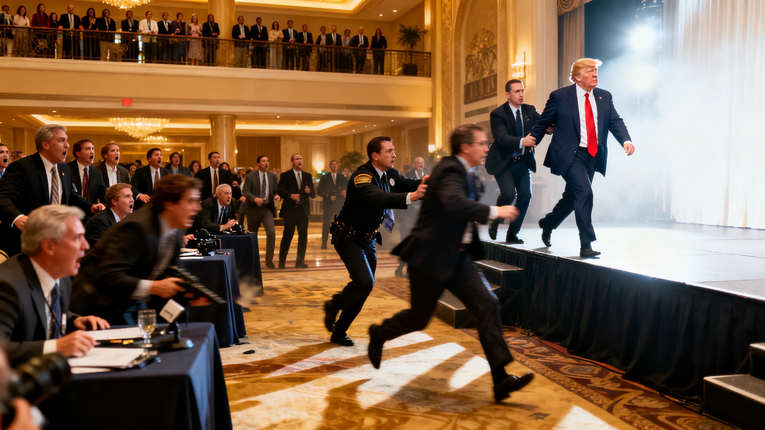 Un incidente con armas en un acto en Washington interrumpe el discurso del presidente Español.News