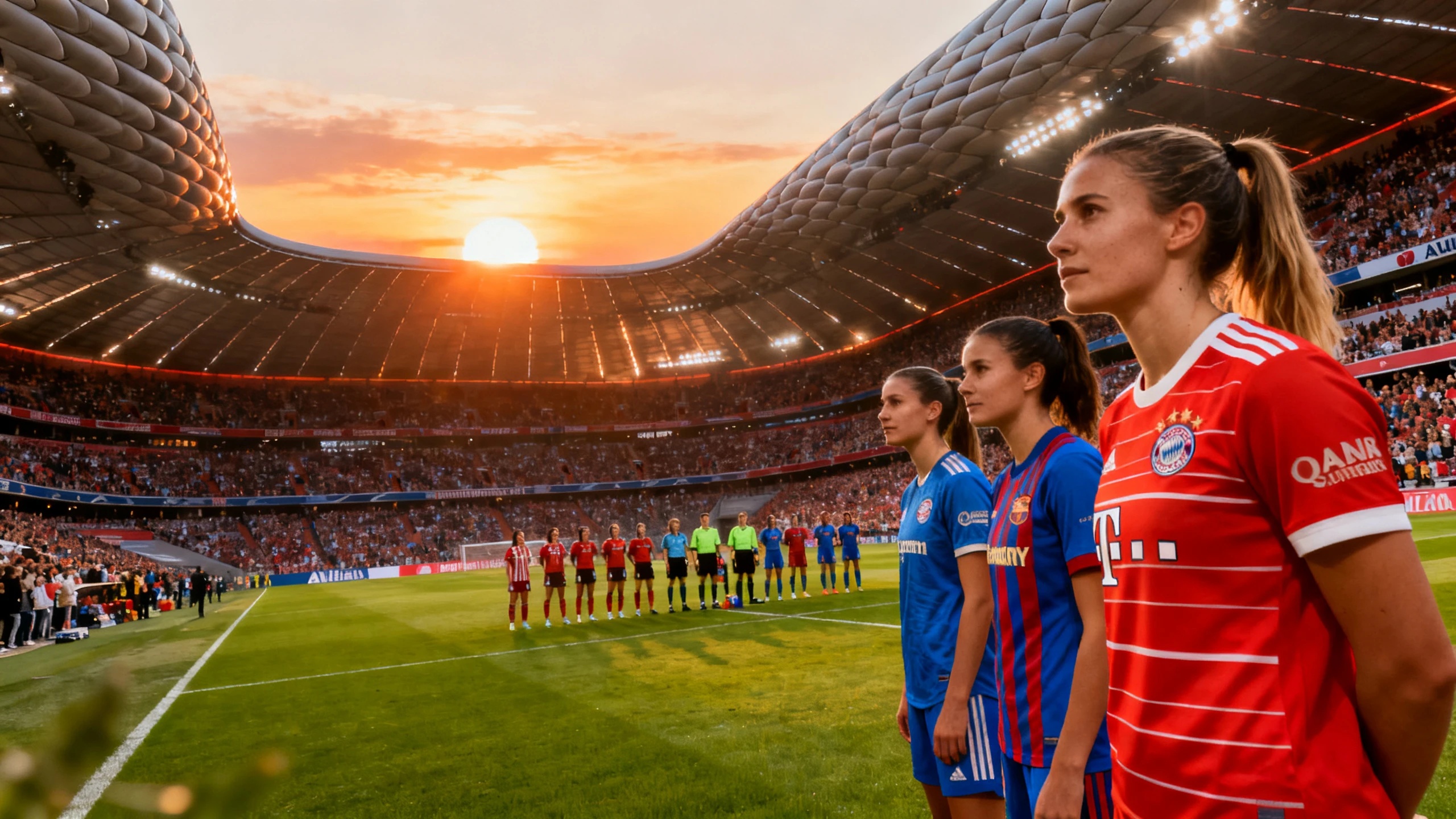 En Múnich comienza el partido clave de la Liga de Campeones femenina entre dos campeones Español.News