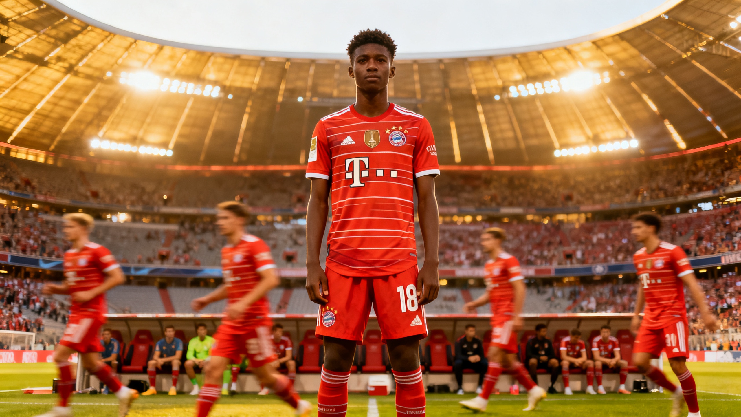 Ocho cambios en la alineación del FC Bayern y un debut inesperado para el joven centrocampista Español.News