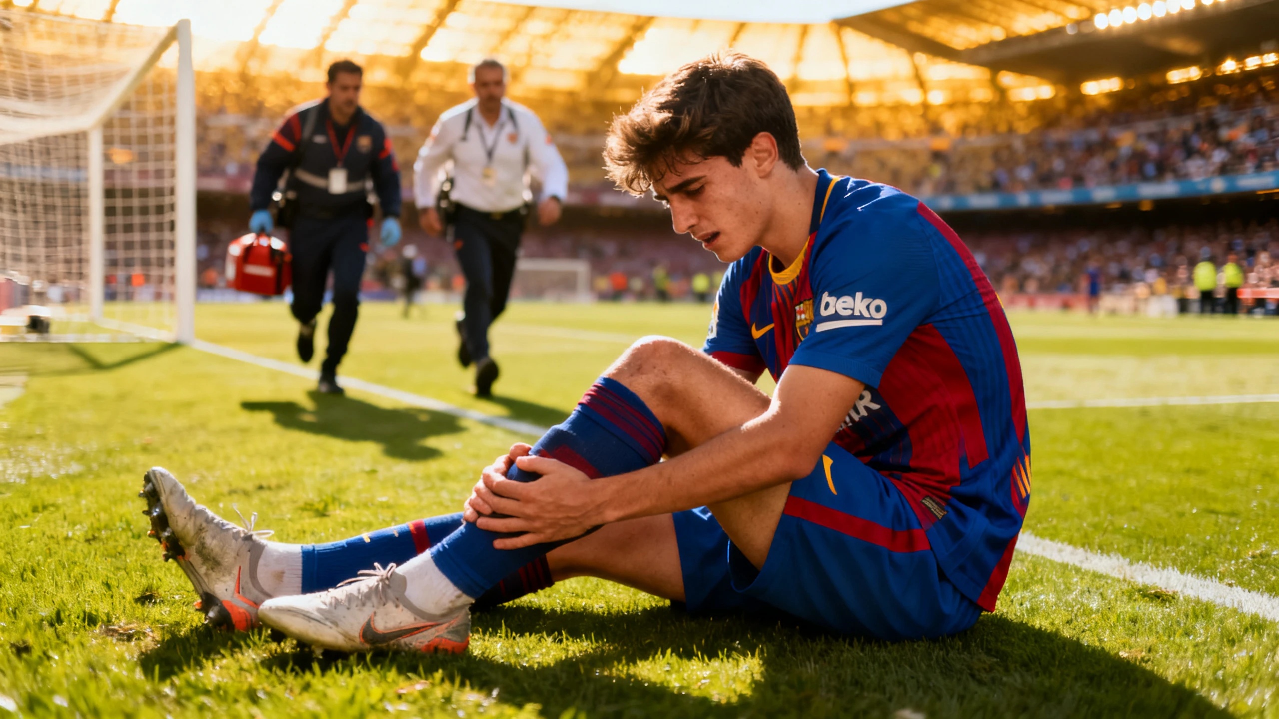 Noticias: delantero de la selección española sufre una lesión en el partido contra el Celta Español.News