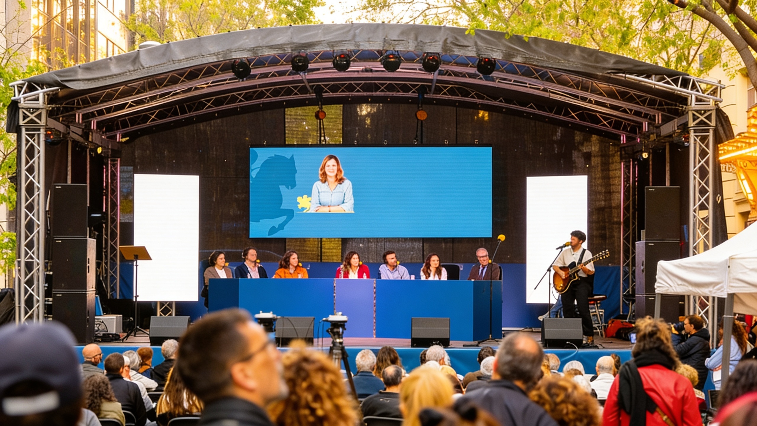 Presentadores y músicos organizaron un maratón radiofónico de 12 horas en la calle Casp Español.News