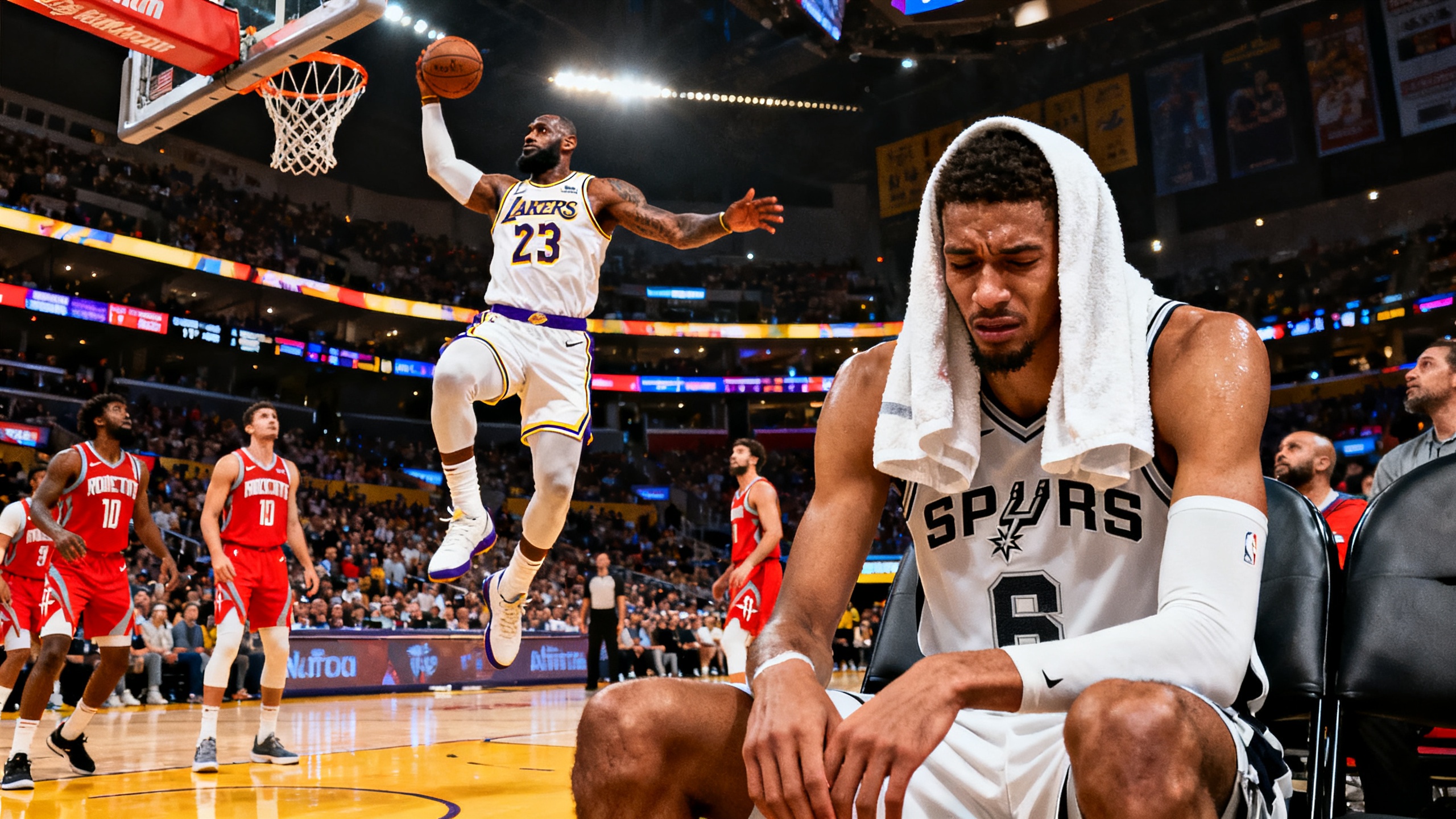 Grave lesión del líder de los Spurs y victoria clave de los Lakers en los playoffs de la NBA Español.News