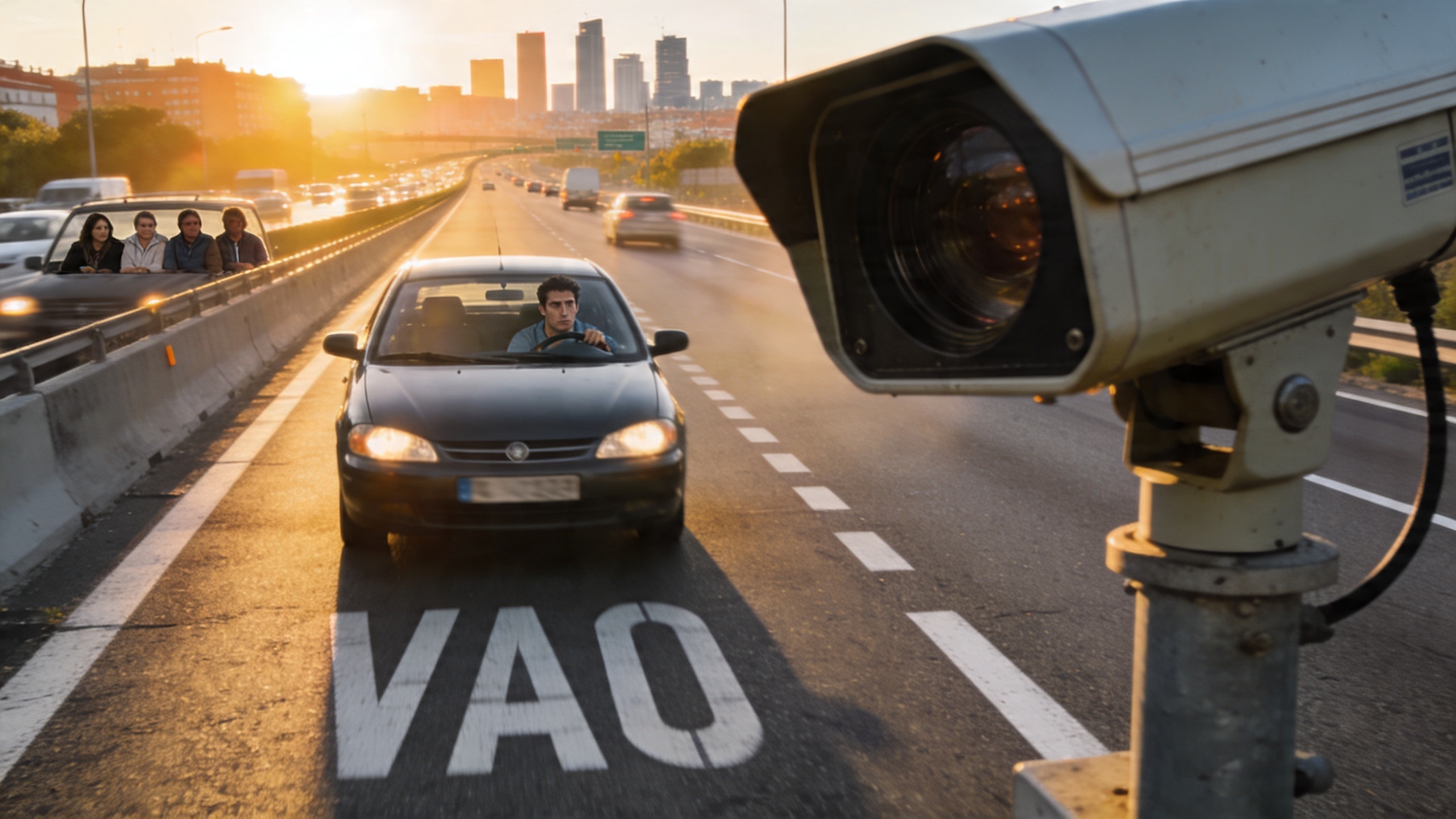 En la autovía A-2 de Madrid ya funcionan las cámaras para controlar el número de pasajeros Español.News