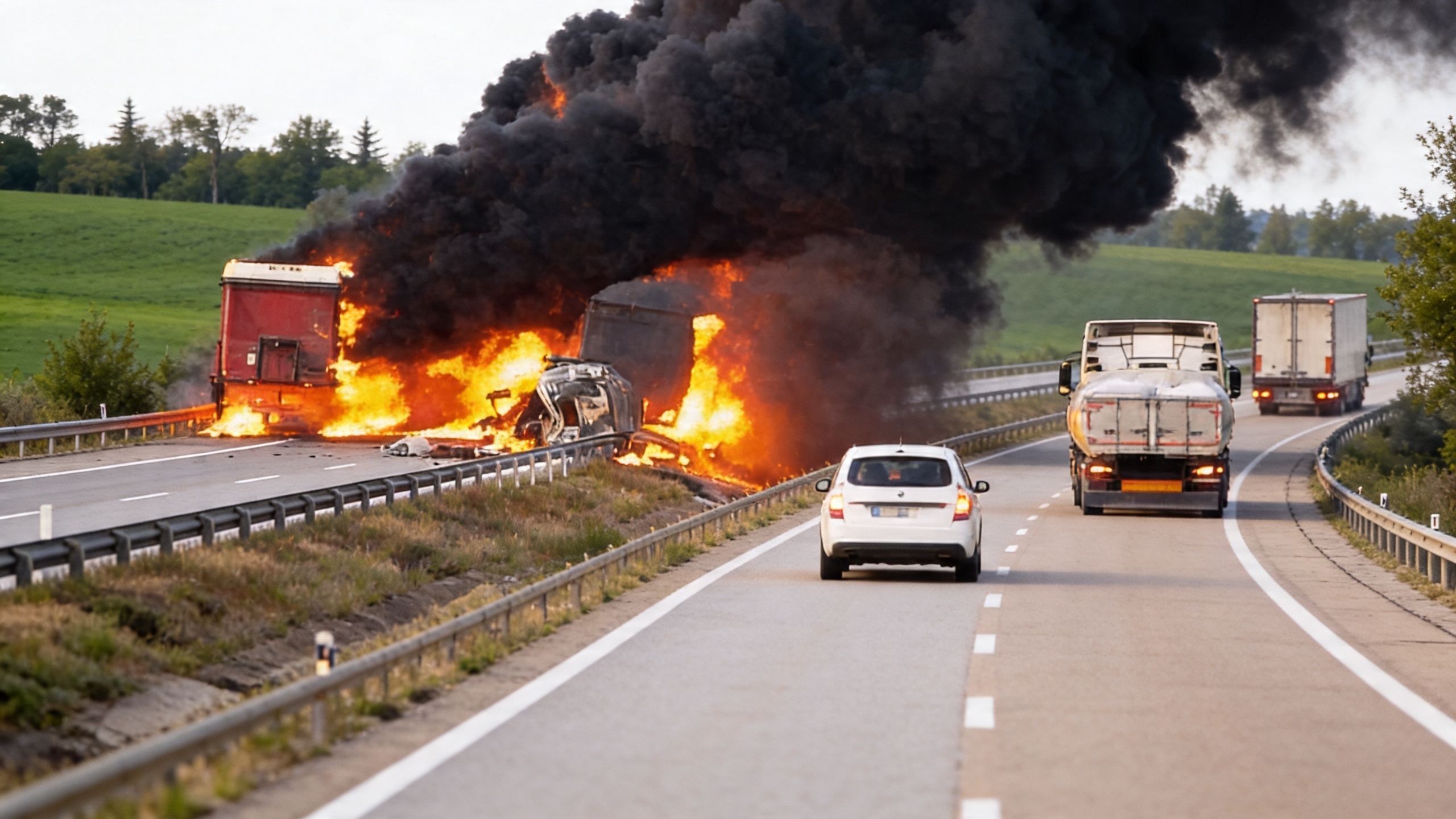 Un accidente con incendio en la A-3 cerca de Honrubia provoca kilómetros de retenciones Español.News