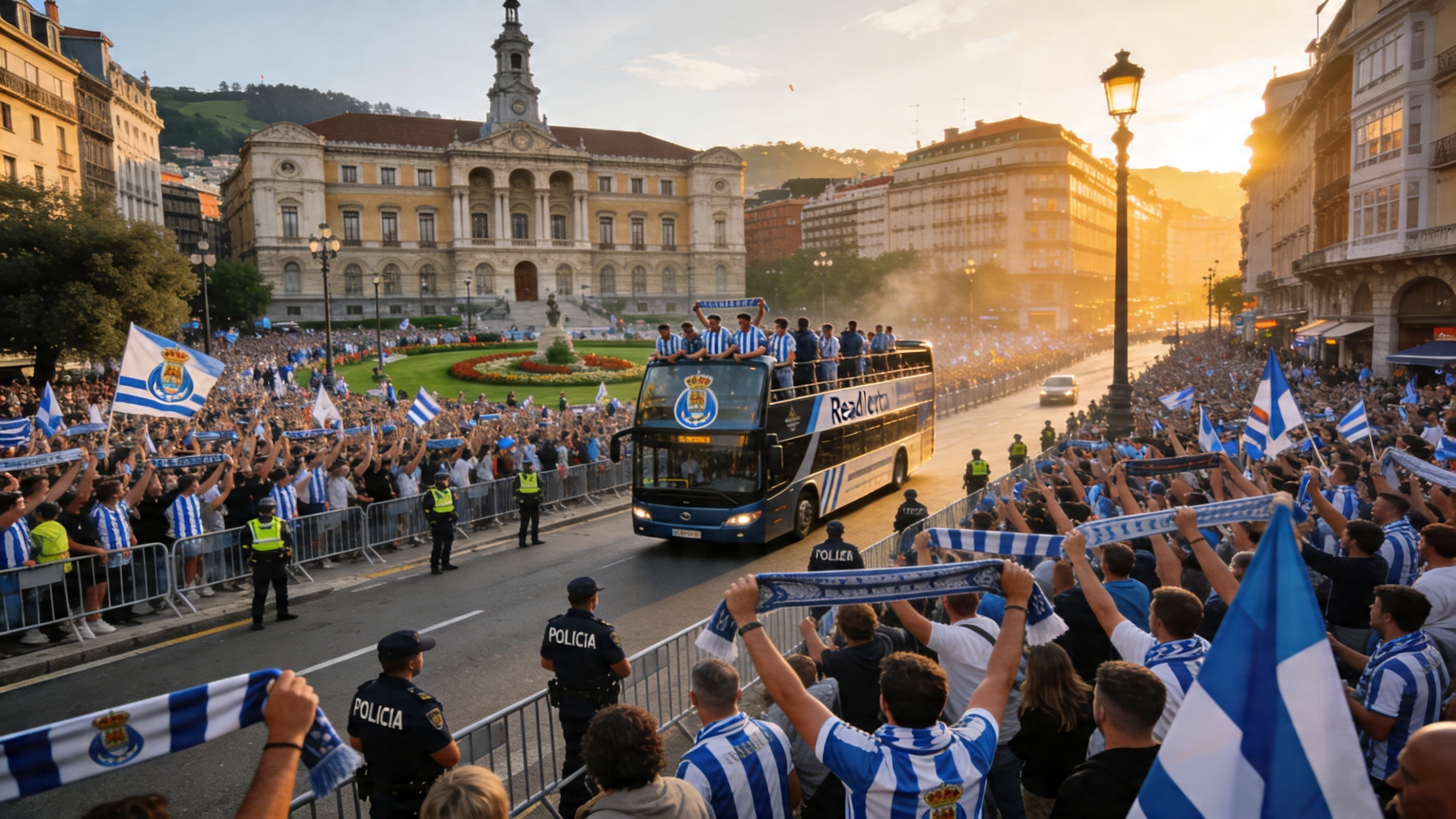 Celebración del triunfo de la Real Sociedad en San Sebastián Español.News