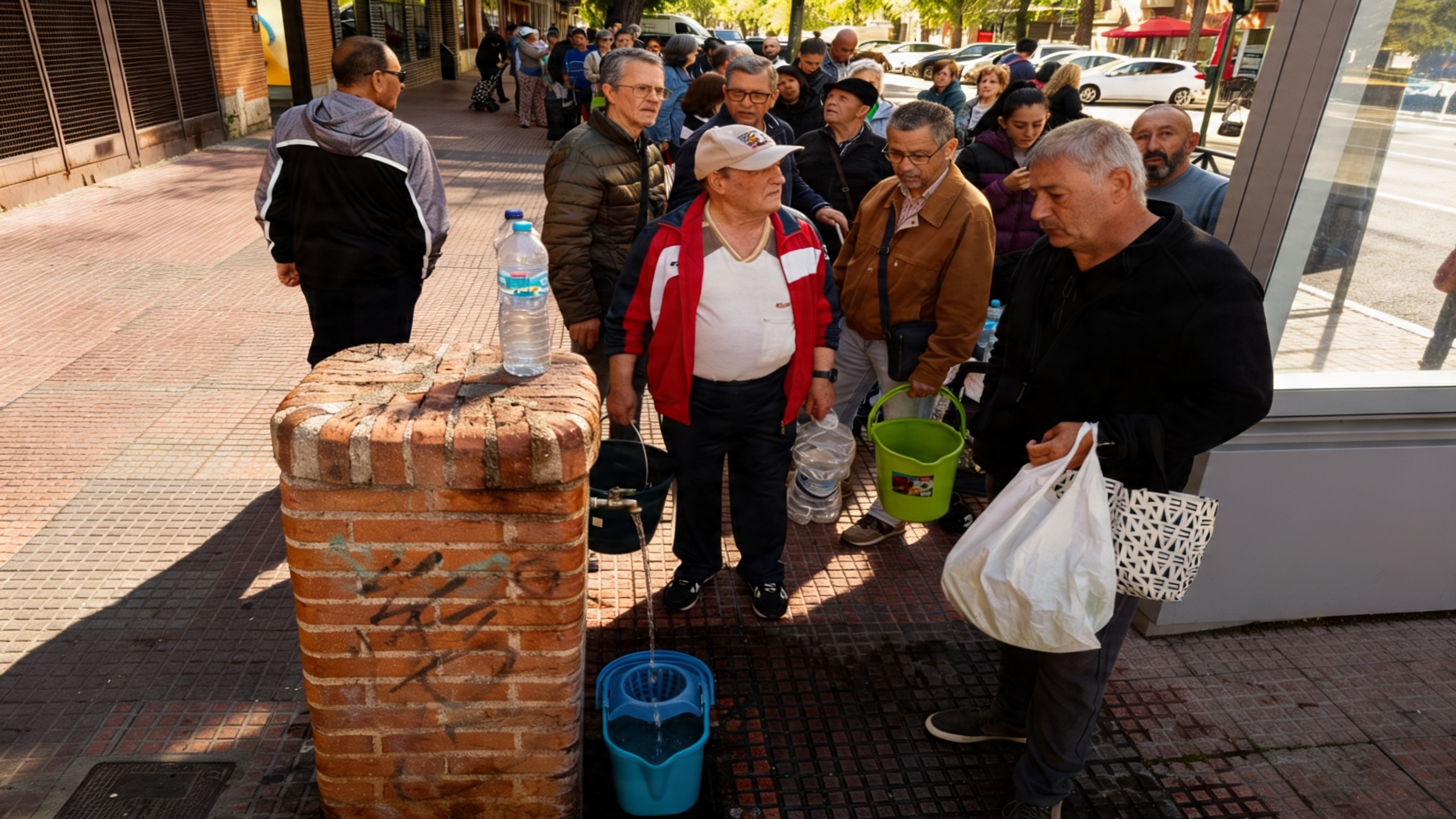 Vecinos de Alcalá de Henares esperan la reanudación del suministro de agua Español.News