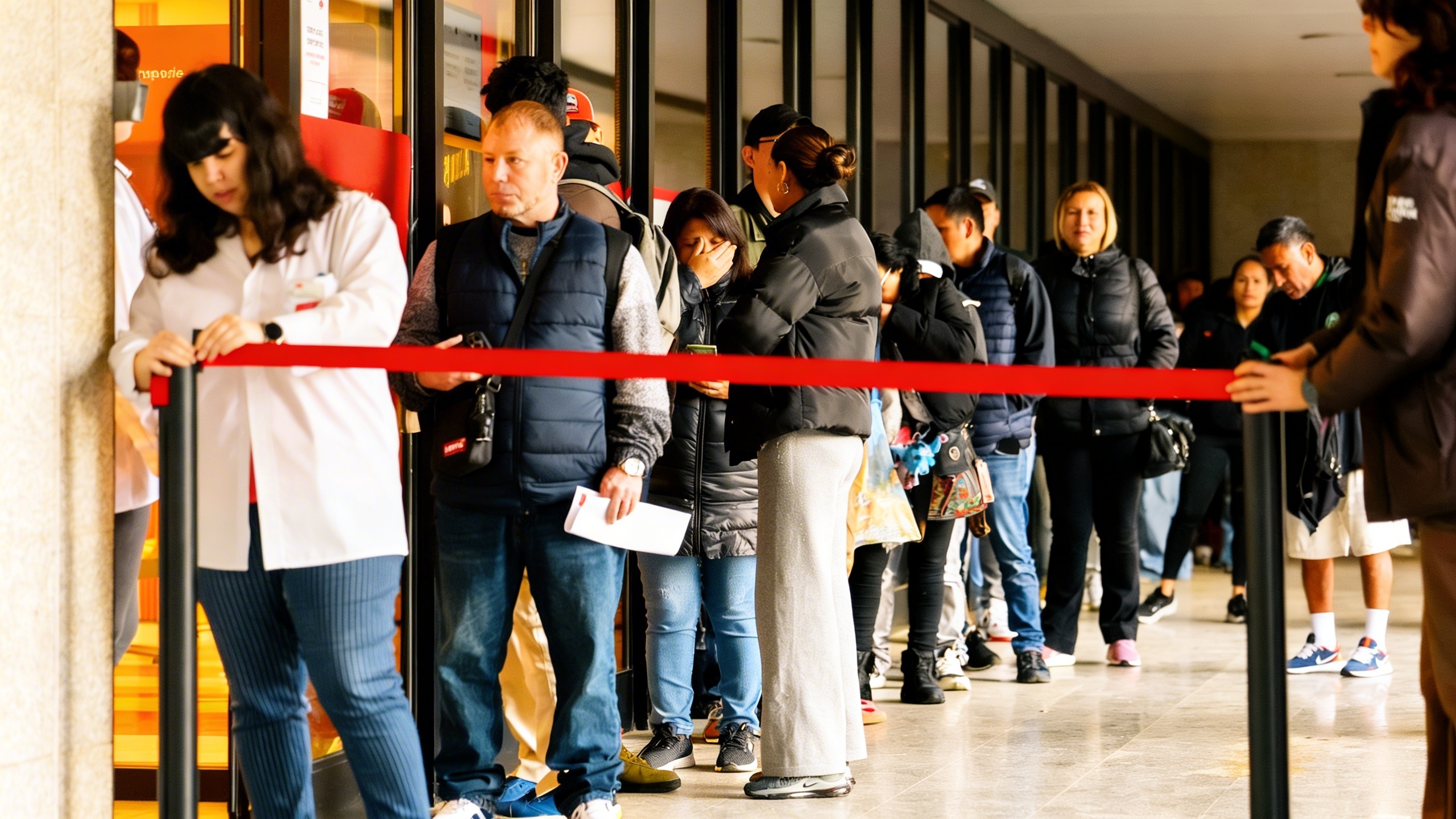 Cientos de migrantes esperan un documento para regularizar su situación en la capital Español.News