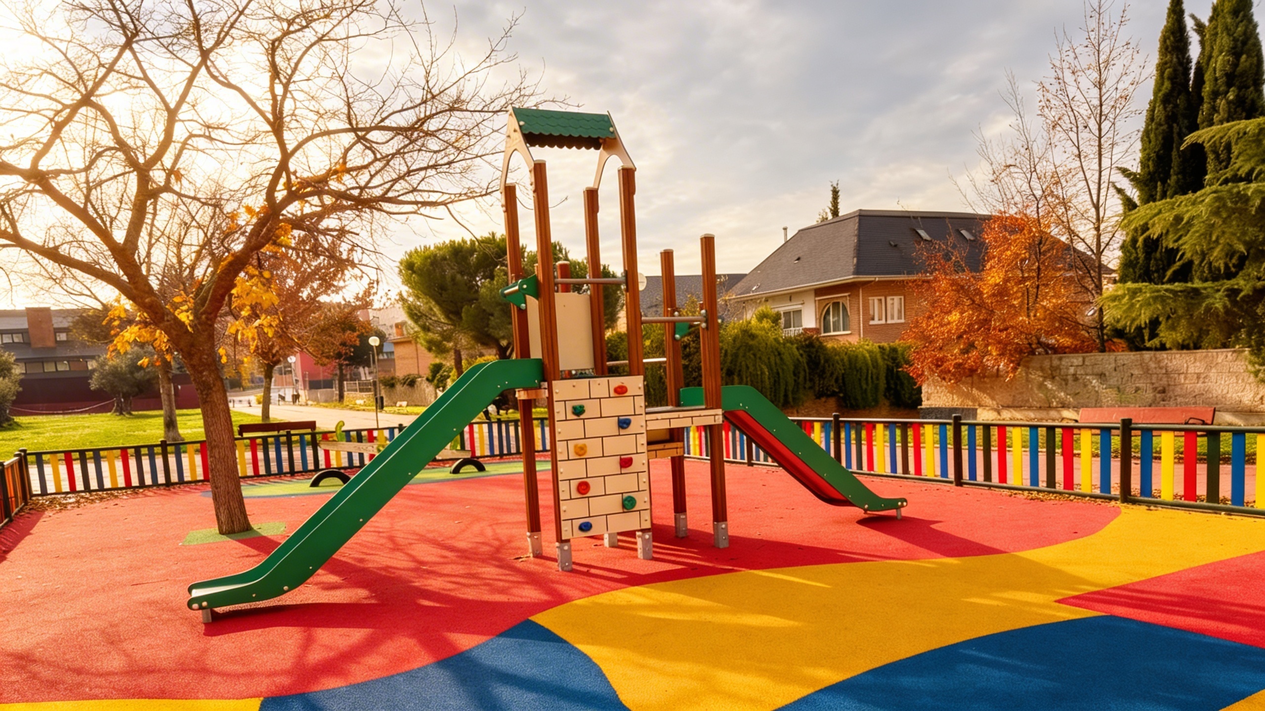 Qué polémica genera el uso de caucho en los parques infantiles de Madrid Español.News