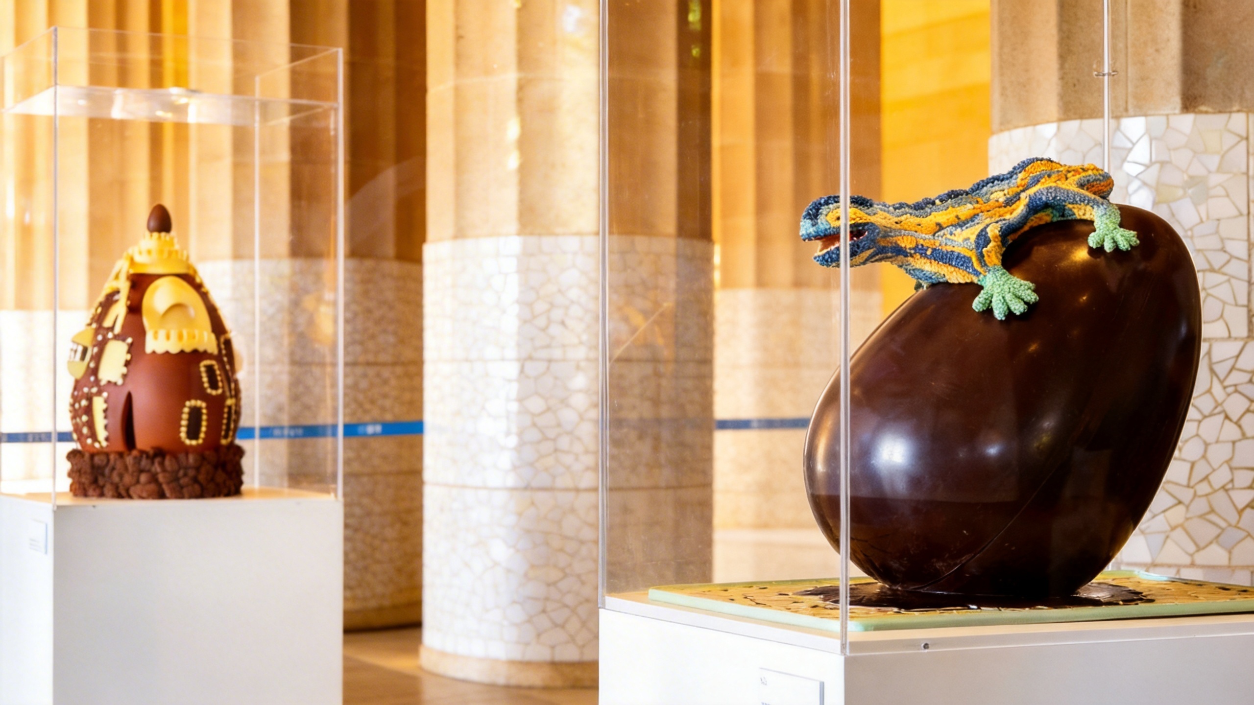 Inspiración de Park Güell y la Pascua en esculturas de chocolate por primera vez Español.News