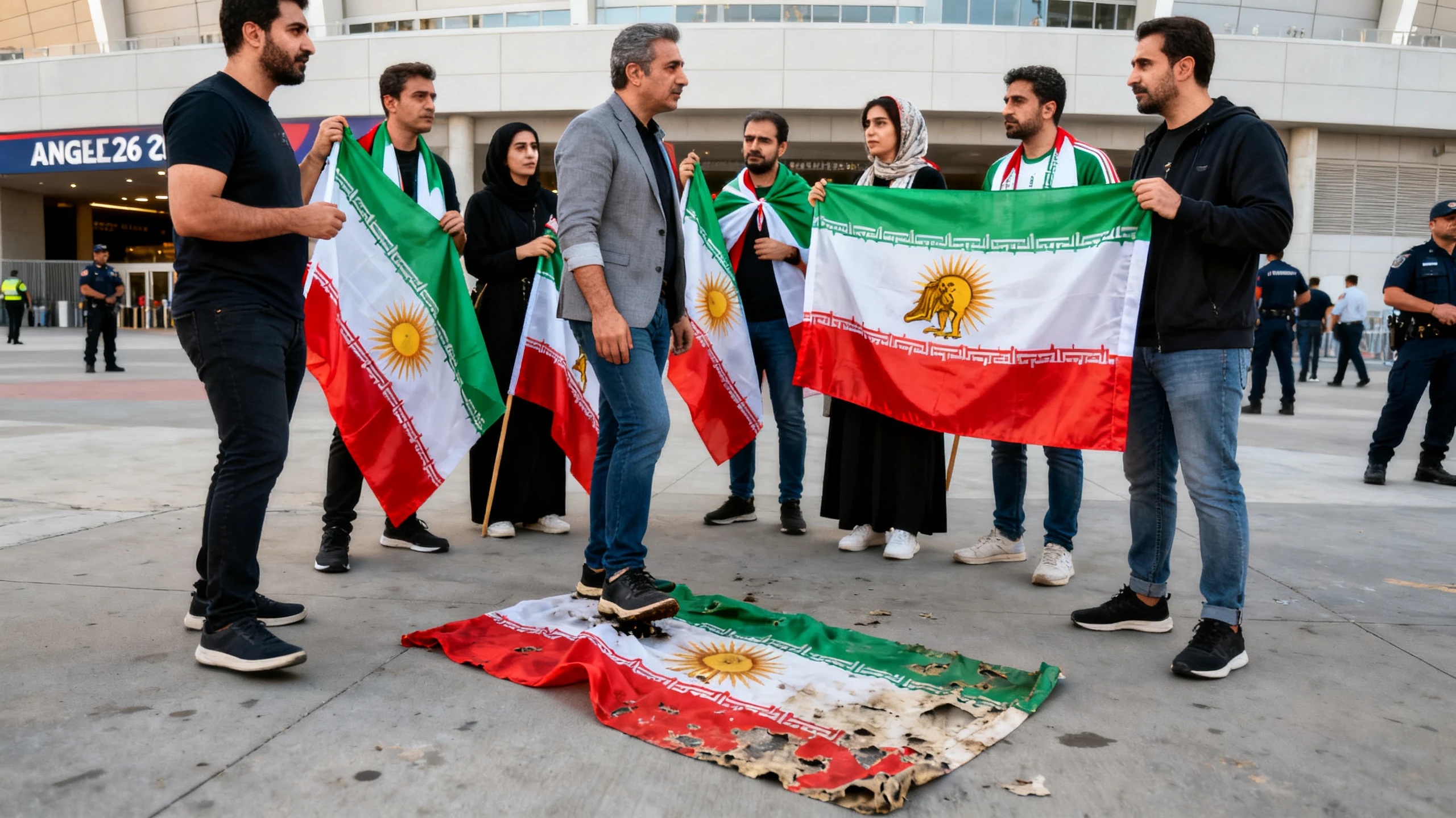 Prohibición de banderas y protestas de iraníes frente al estadio en EE.UU. durante el partido contra Nueva Zelanda Español.News