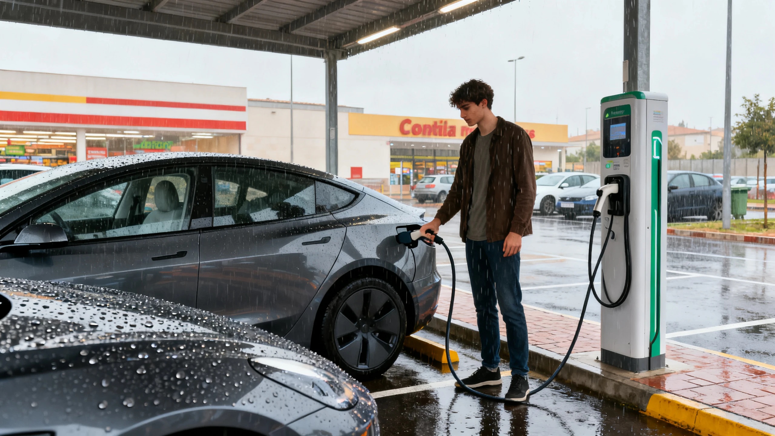En España debaten la falta de refugios en los puntos públicos de recarga para coches eléctricos Español.News