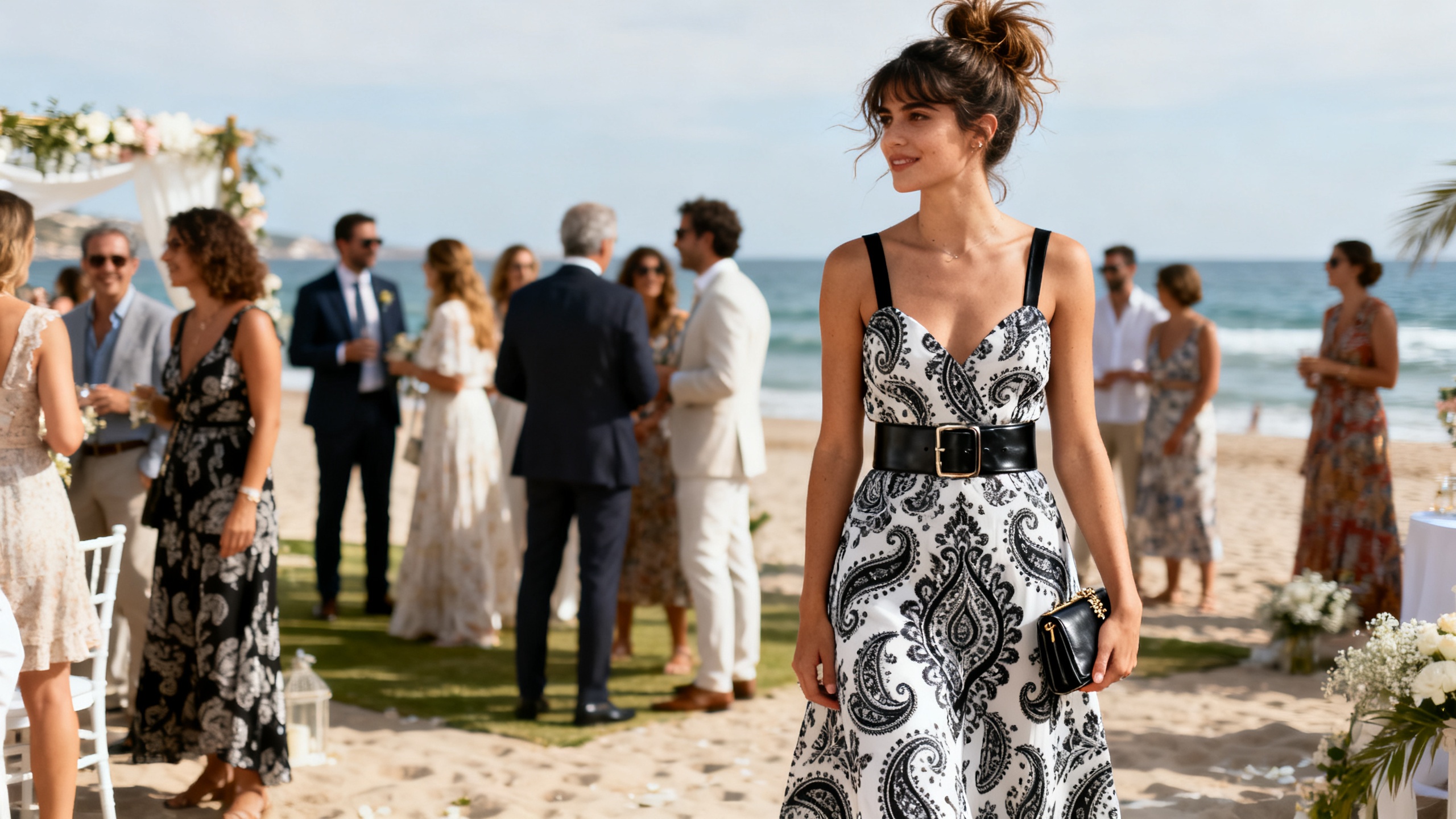 Recordamos los detalles del atuendo de Amaia Salamanca en la ceremonia playera de Marbella Español.News