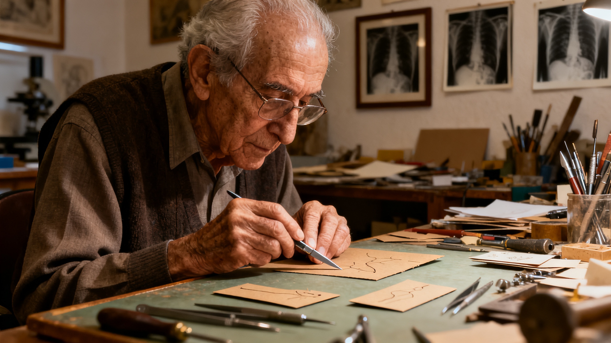 Mateo, el madrileño de 90 años que transforma radiografías en arte único Español.News