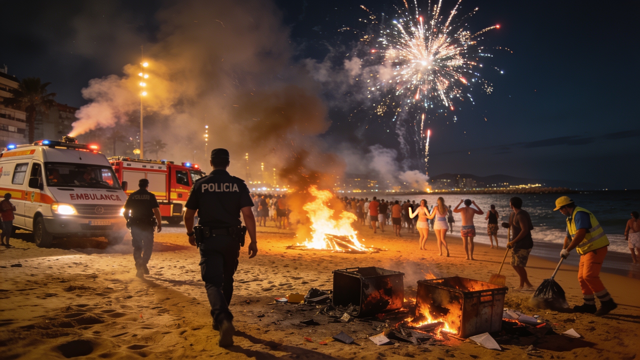 Sant Joan en Barcelona: 90.000 personas en la playa y récord de calor sin incidentes graves Español.News