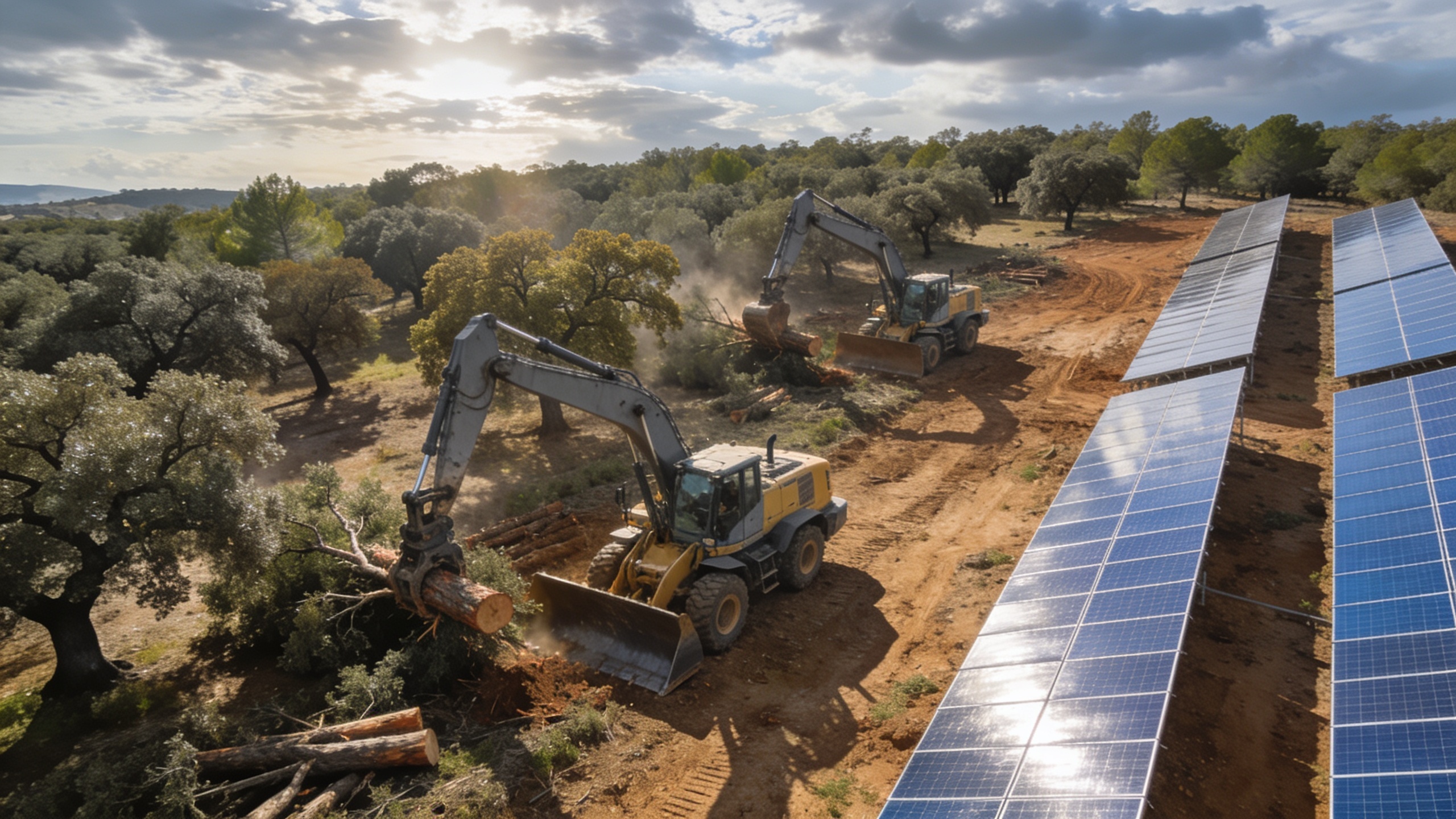 Arrancan un bosque reforestado en Valencia para instalar una planta solar Español.News