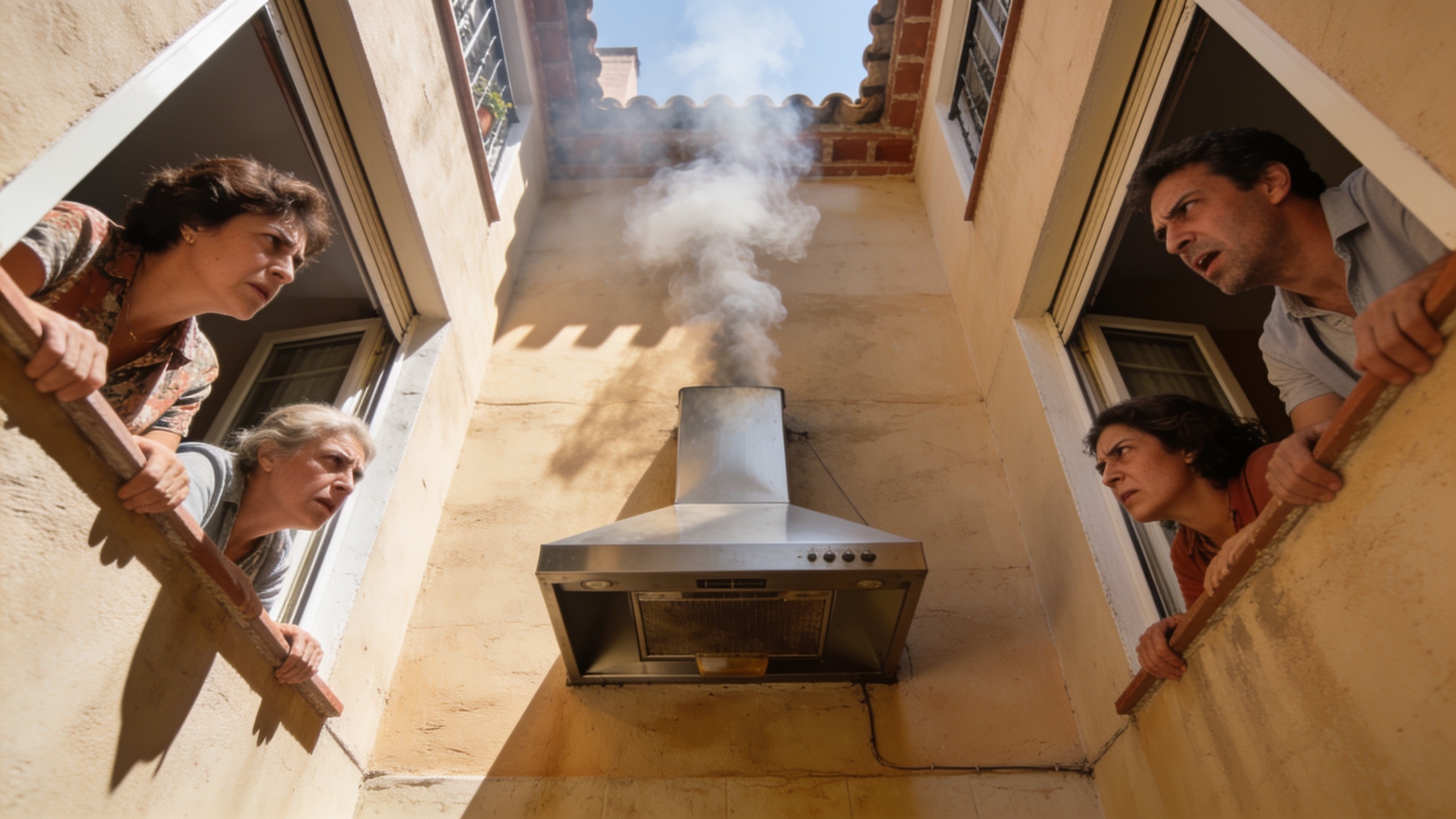 Multas de hasta 3.000 euros por sacar el extractor de humo al patio Español.News