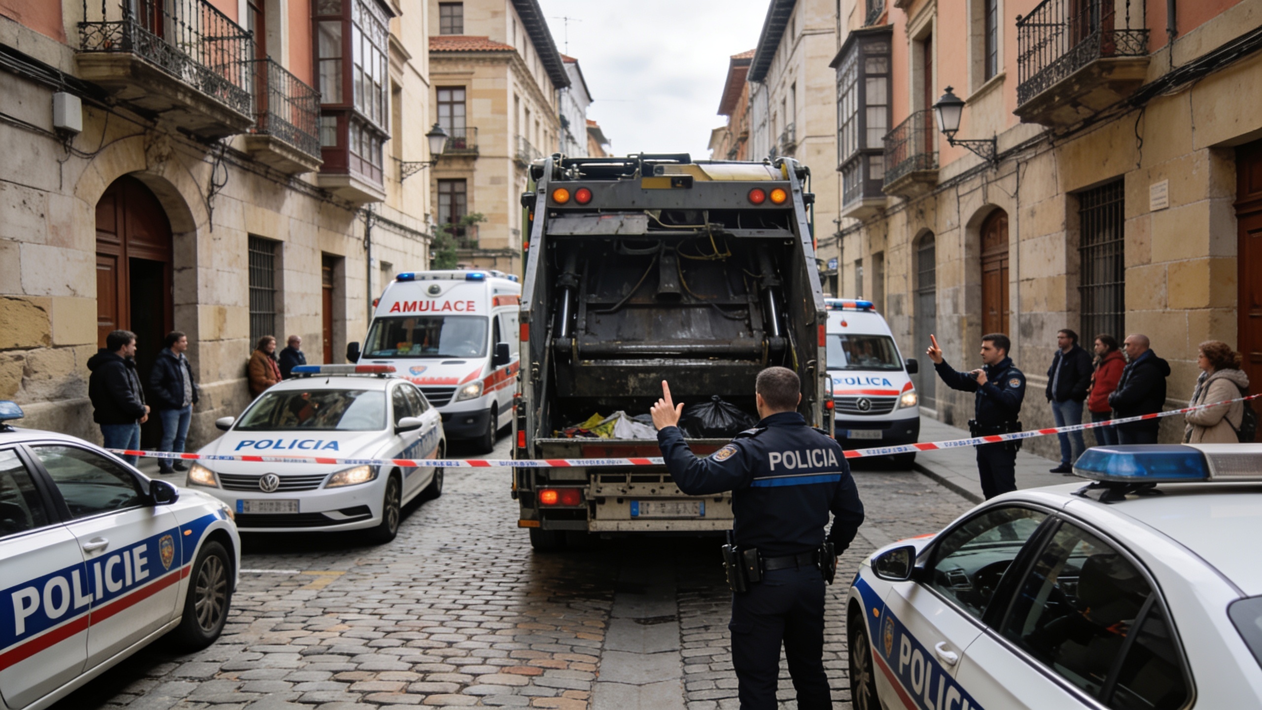 Un camión de basura sin frenos arrolla a peatones en el centro de Pamplona Español.News